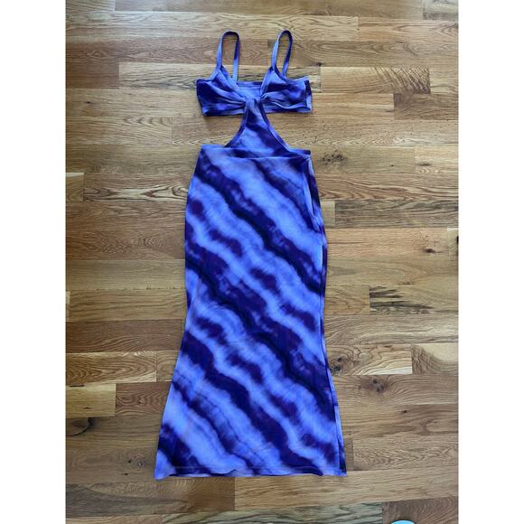 Cult Gaia Bratz Maxi Dress Kumi Grape Dusty Dye Size Medium - Picture 2 of 4